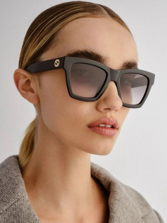 Gucci Women Sunglasses Black Grey Gradient Square GG1714S 001 NEW AUTHENTIC main image 13